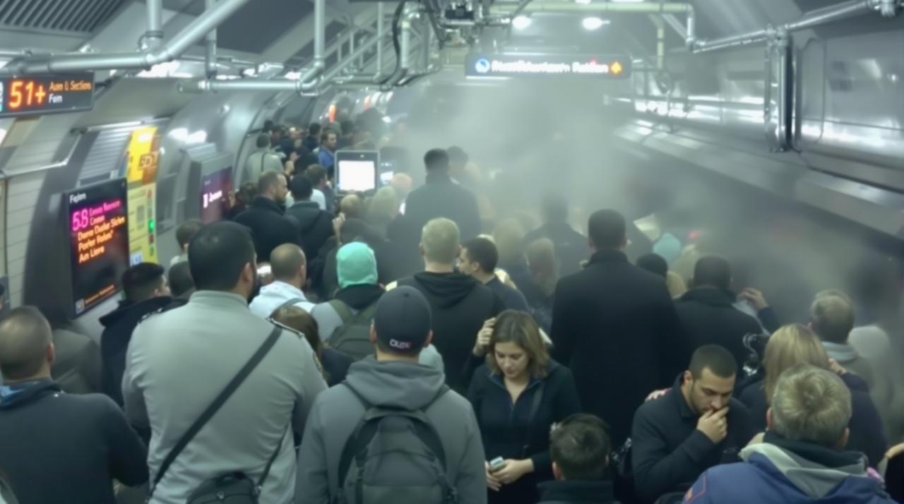 某城市地铁站突发大规模停电，数千名乘客被困地下